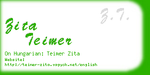 zita teimer business card